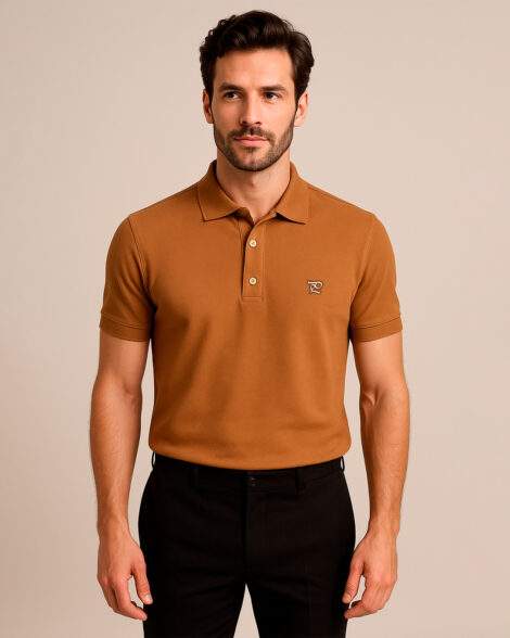 Polo Malha 100% Algodão - Bege