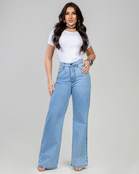Calça Fem. Wide Leg - 115202