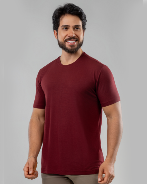 T-Shirt Modal Antiodor - Bordô