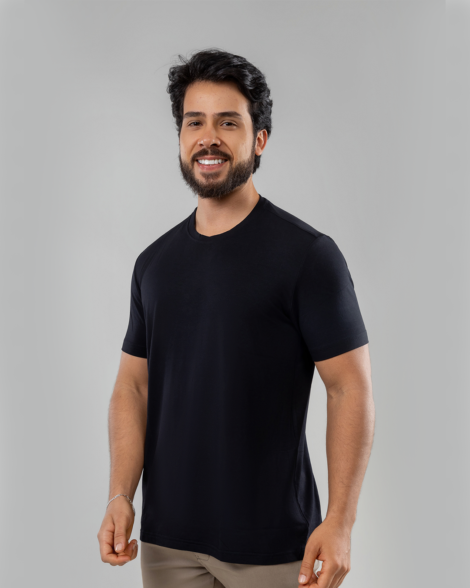 T-Shirt Modal Antiodor - Preto