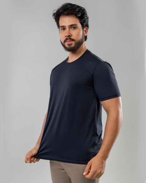 T-Shirt Uv50 Manga Curta - PRETO